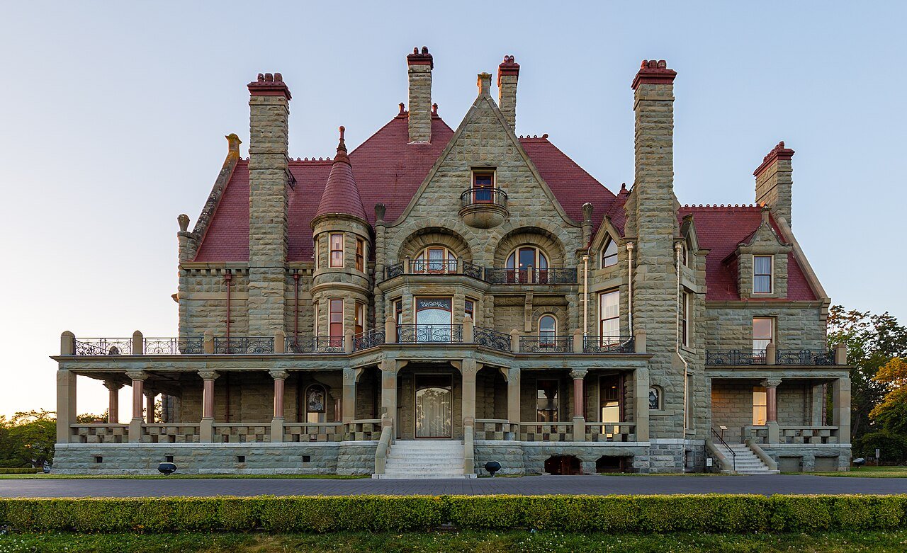 Craigdarroch Castle at sunset, Victoria BC